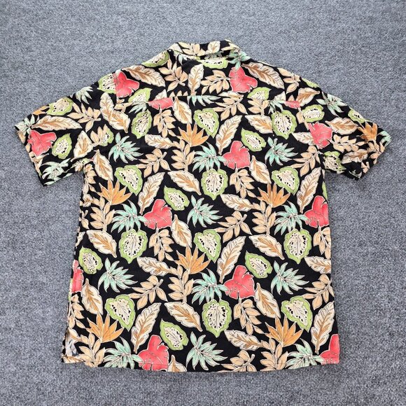 Batek Bay Hawaiian Shirt Mens Large Floral Button Up Beach Casual 100% Rayon - Picture 8 of 8